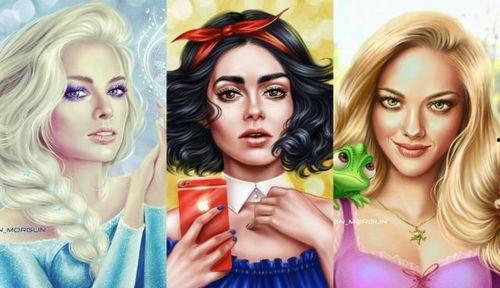 女明星迪士尼图,女明星们的童话时光